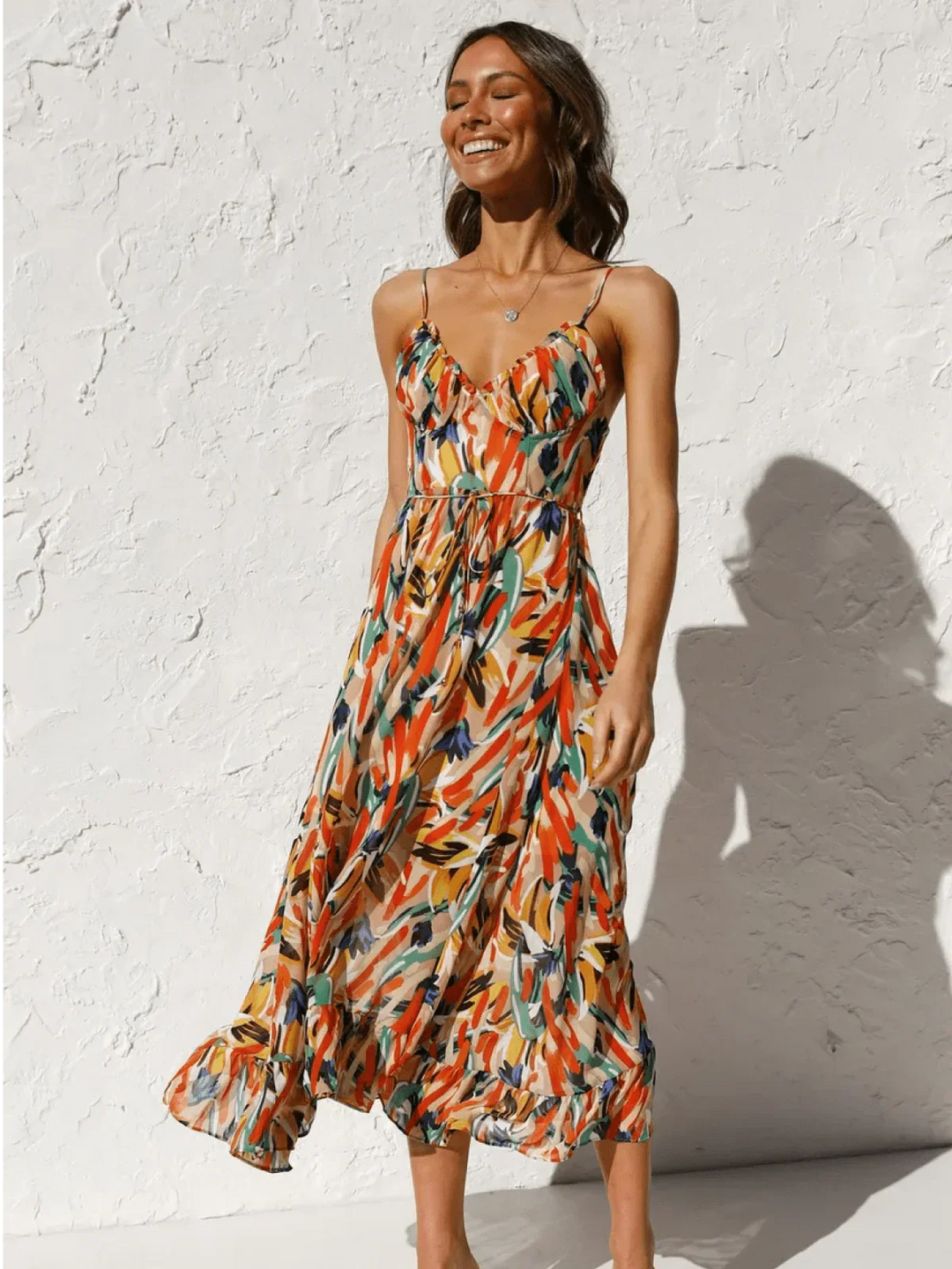 Chiara | Bunte Midi-Kleid