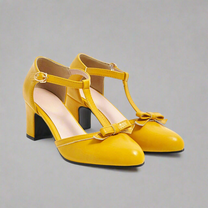 Carina | Orthopädische Vintage-Heels mit Schleife